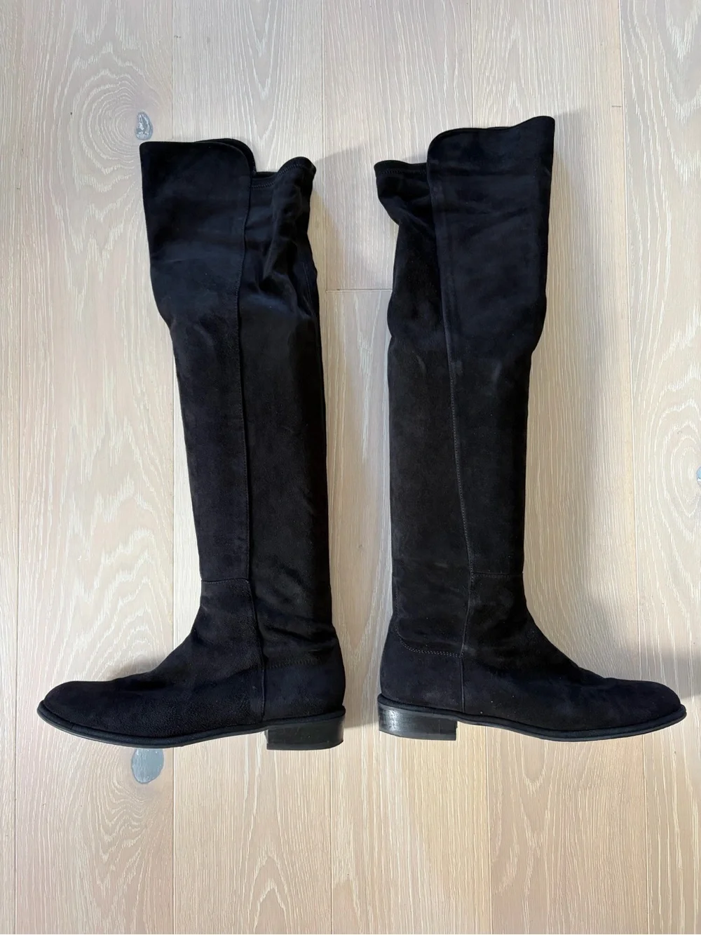Stuart Weitzman ALL GOOD *Full Black Suede* Over the Knee Boots - EUC Size 10